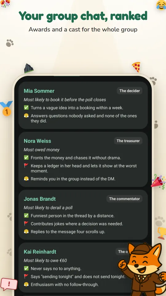 Your group chat, ranked: awards and a cast for the whole group